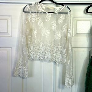 Forever, 21 mesh embroidery blouse